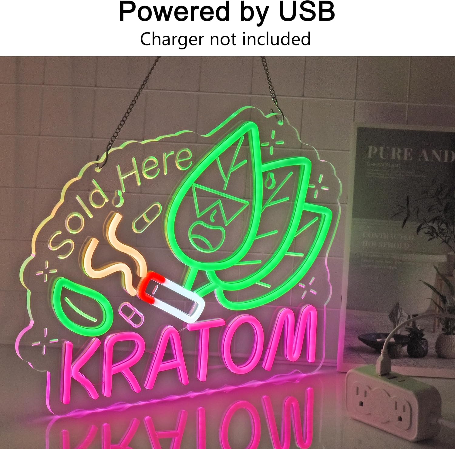 クラトムネオンサイン、クラトム薬局、ハーブ喫煙店、ラウンジバ - Home Decor Retail Stores のレビューと価格