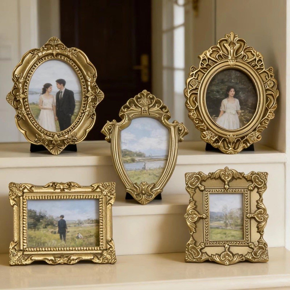 DIY ディスプレイヴィンテージ額縁樹脂製絶妙なゴールドアン - Victory Home Decor のレビューと価格
