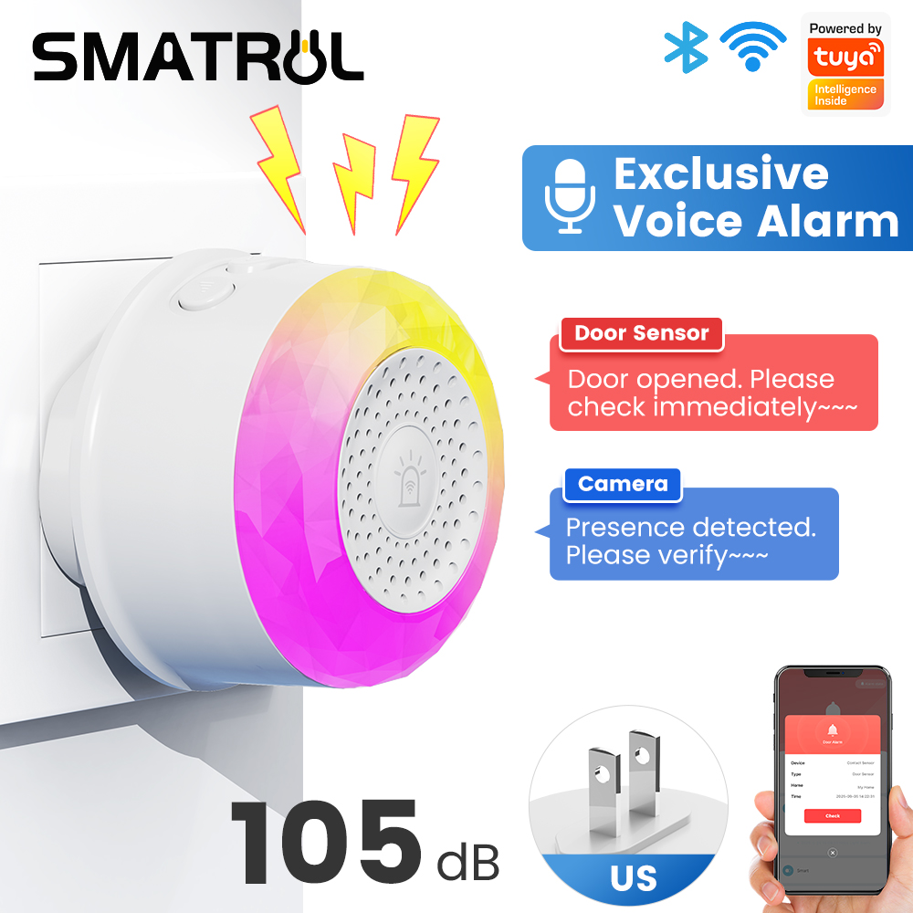 SMATRUL Tuya WiFi サウンド＆ライトアラーム - Home Decor Uk のレビューと価格