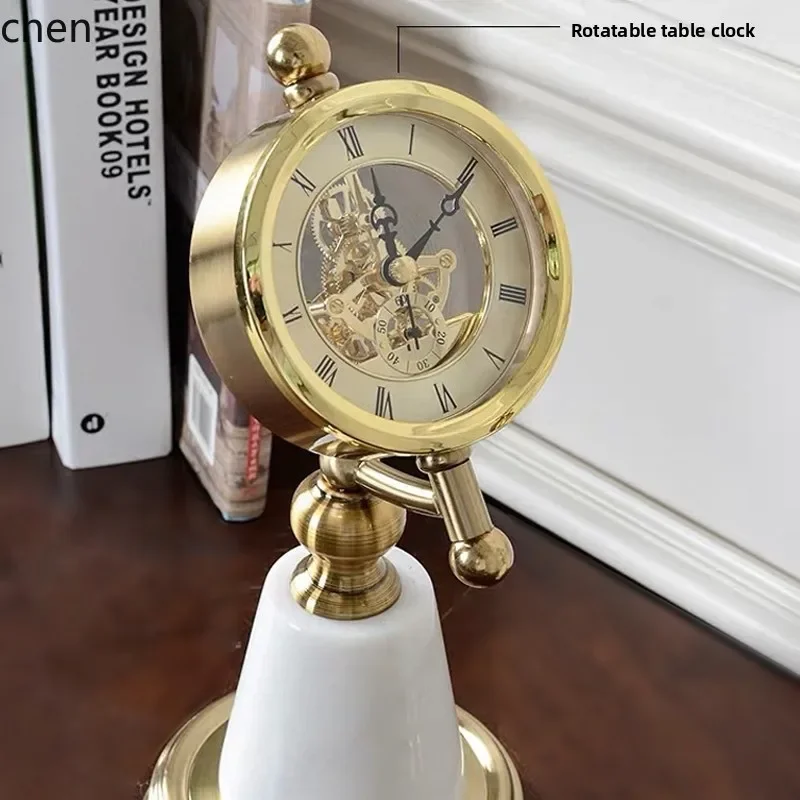 D3L19- 大理石の置時計飾りモデルルームクリスタルグロー - Home Decor Resin のレビューと価格