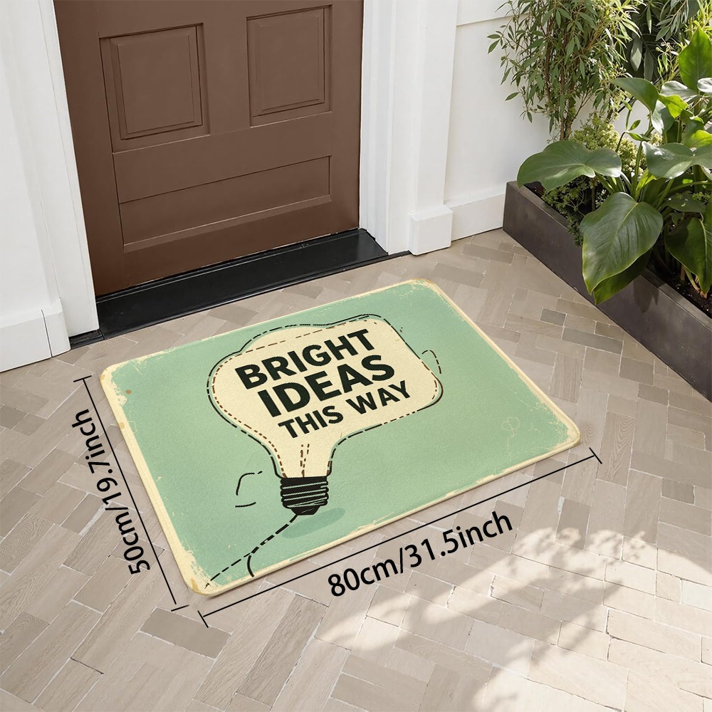 Bright Ideas 電球型ドアマット、レトログリーンヴ - Home Decor Quotes Ideas のレビューと価格