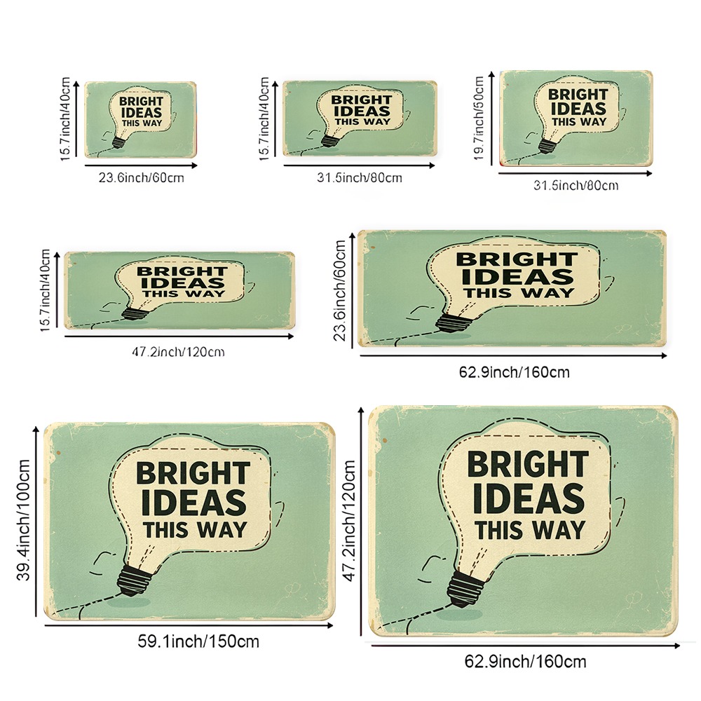 Bright Ideas 電球型ドアマット、レトログリーンヴ - Home Decor Quotes Ideas のレビューと価格