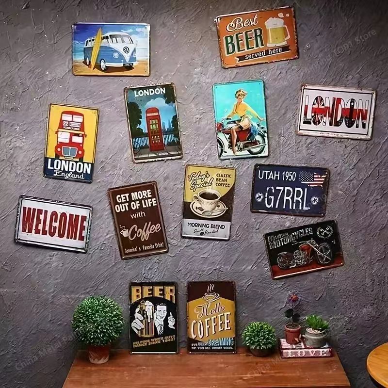 ビクトリーコルトメタルティンサイン ヴィンテージウォールデコ - Victory Home Decor のレビューと価格