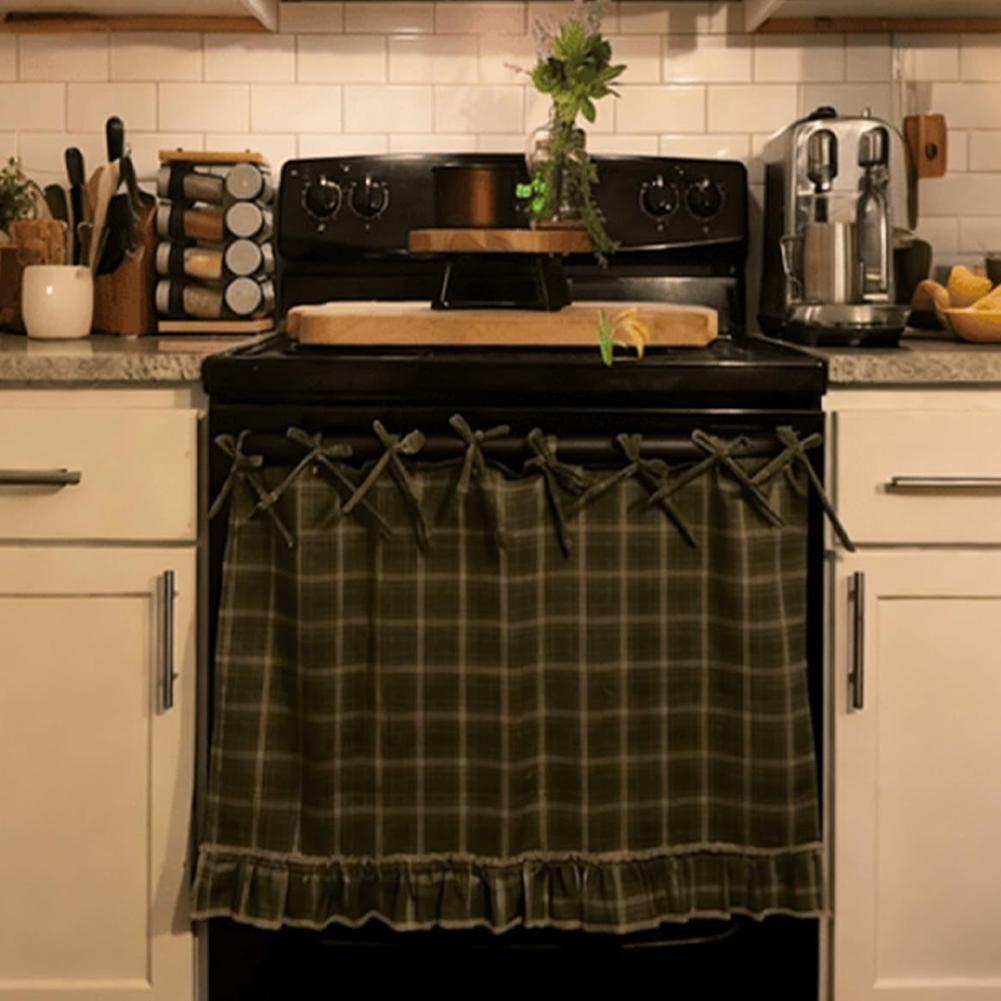 オーブンカバー　手作り農家風オーブンカバー　フリル付き　スト - Home Decor Curtain のレビューと価格