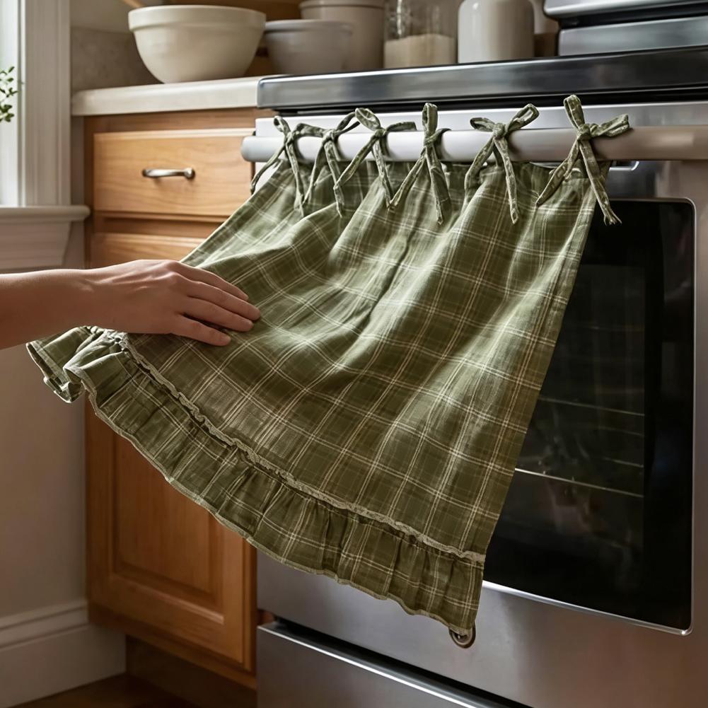 オーブンカバー　手作り農家風オーブンカバー　フリル付き　スト - Home Decor Curtain のレビューと価格