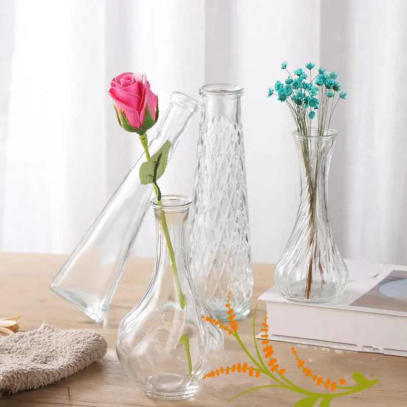シンプルな糸花瓶細いガラスフラワーアレンジメントデバイスリビ - Terrarium Glass Bottle のレビューと価格