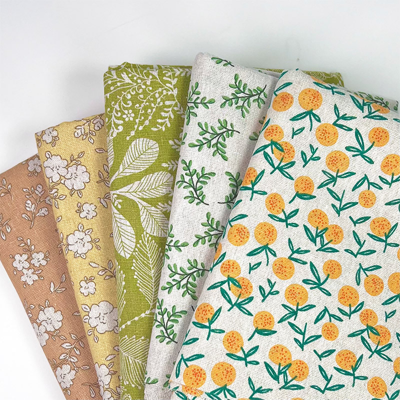 牧歌的な花柄のコットンリネン混紡生地、テーブルクロス、ソファ - Home Decor Curtain のレビューと価格