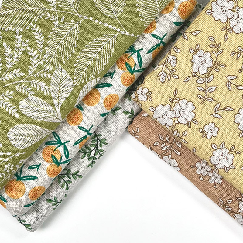 牧歌的な花柄のコットンリネン混紡生地、テーブルクロス、ソファ - Home Decor Curtain のレビューと価格