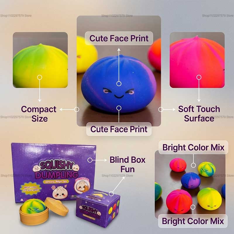 新しいレインボーおもちゃ、蒸し器ボックス付きスクイーズドウス - Home Decor Unique Items のレビューと価格