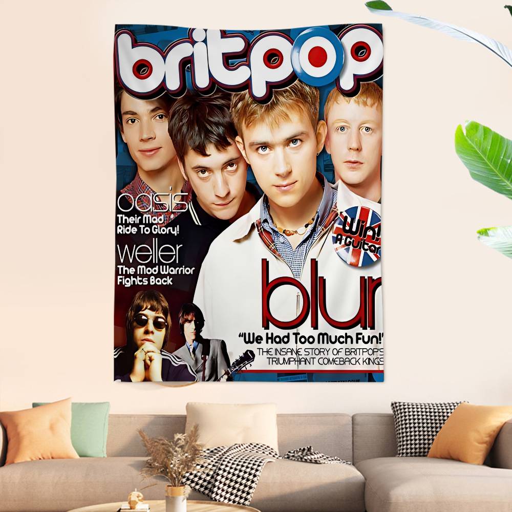 バンドミュージックラッパーブラーアニメタペストリーぶら下げタ - Home Decor Hippie のレビューと価格